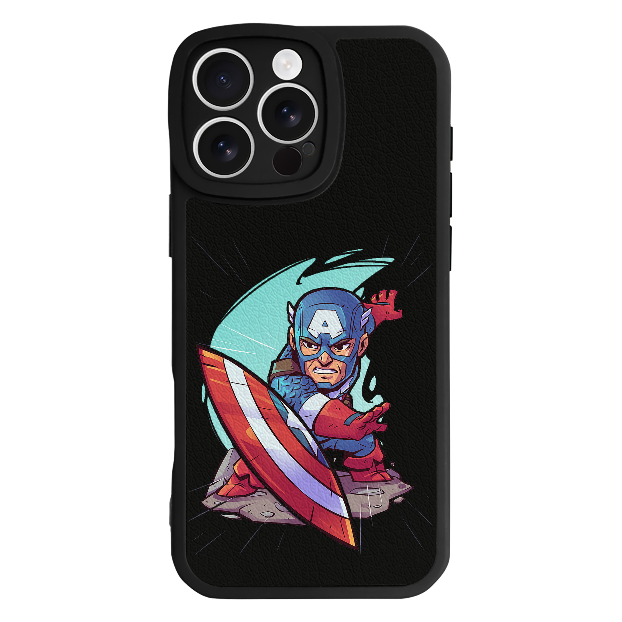 （画像用） アベンジャーズ The Avengers 【iPhone 16シリーズ対応】シリコンスマホケース（レザー調） 材質：シリコン